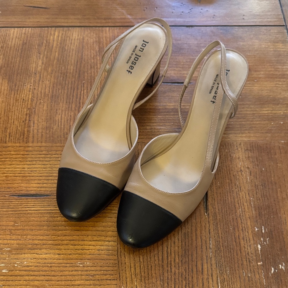 Jon Josef Elegant Tan and Black Heels